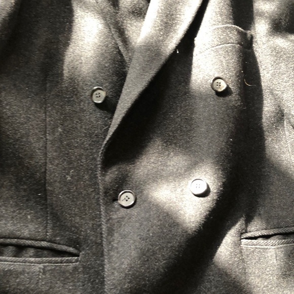 Black/Charcoal PIERRE CARDIN Men’s Wool Coat - Picture 11 of 12